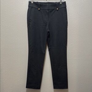 Dark Grey Dress Pants with Tailored Fit and Full Length